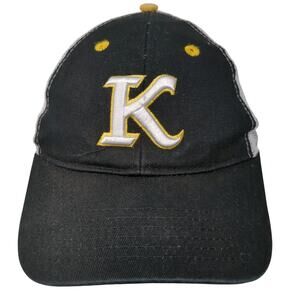 Kuna Strapback Trucker Hat Black One Size Adjustable Embroidered Mesh Back